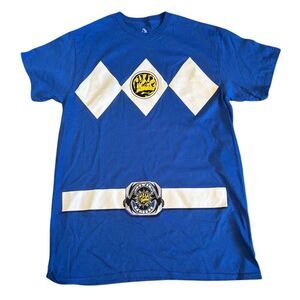 Vintage Power Rangers Blue Ranger Men's T-Shirt Size M Graphic Print